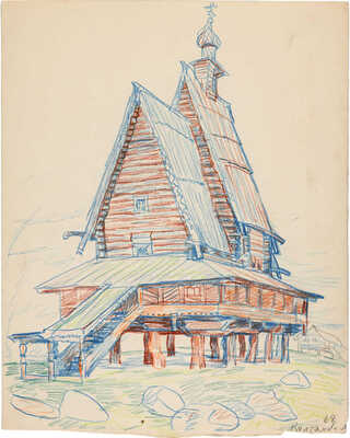 Колганова Александра Семёновна. Деревянный храм 